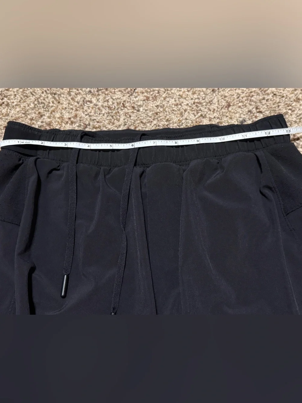 lululemon athletica Black Athletic Running Shorts- Liner Removed Mens Small